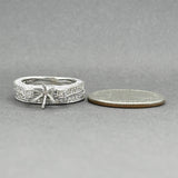 Estate 14K W Gold 1.24ctw Diamond Eng. Ring Semi-Mount Set