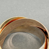 Estate Cariter 18K Tri-Color Gold XL Trinity Ring