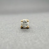 Estate 14K Y Gold 0.08ct I/SI1 Diamond Single Stud Earring