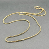 Estate 14K Y Gold 1.4mm 18” Box Chain