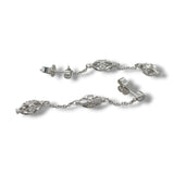 14K W Gold 0.72ctw H-SI2 Diamond Drop Earrings