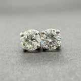 Estate 14K W Gold 0.55ctw H-I/VS1 Diamond Stud Earrings