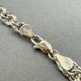 Estate 14K W Gold 6.6mm Double Charm Bracelet