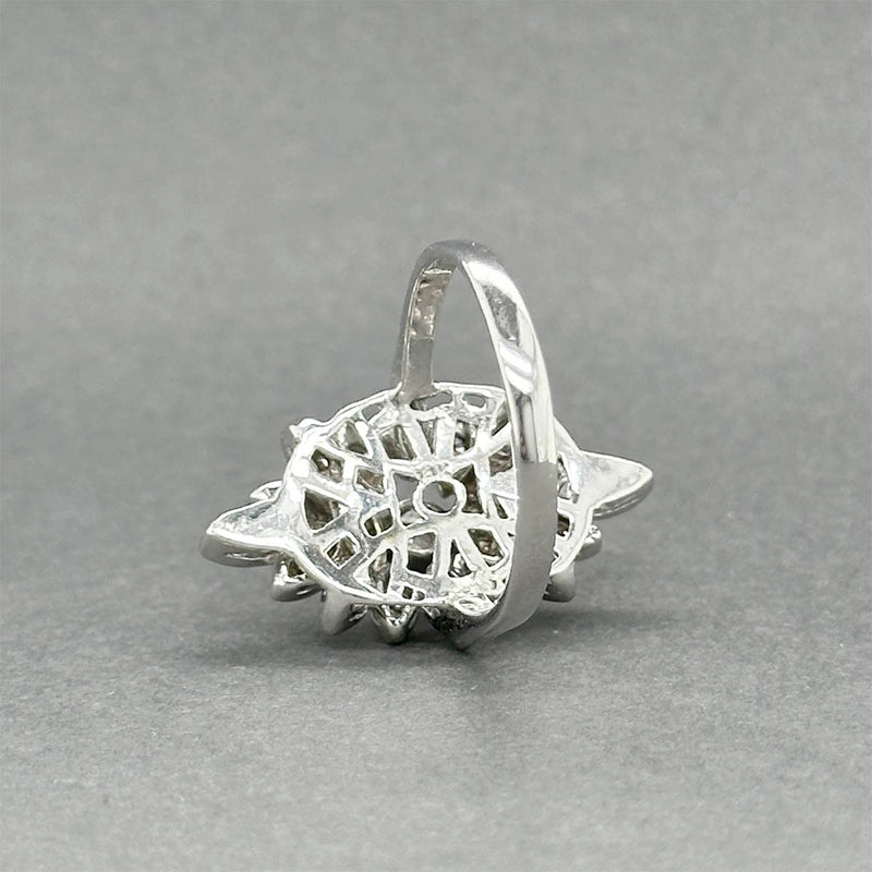 Estate 14K W Gold 0.90ctw Diamond Cocktail Ring