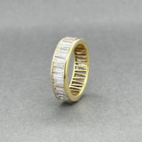Estate 18K Y Gold 3.64ctw F-G/VS2-SI1 Diamond Eternity Ring