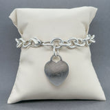 Estate Tiffany & Co. SS Heart Tag Bracelet