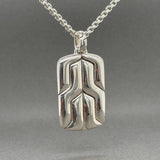 Estate John Hardy SS Naga Chain & Dog Tag Pendant