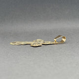 Estate 14K Y Gold 51mm Eastern Orthodox Cross Pendant