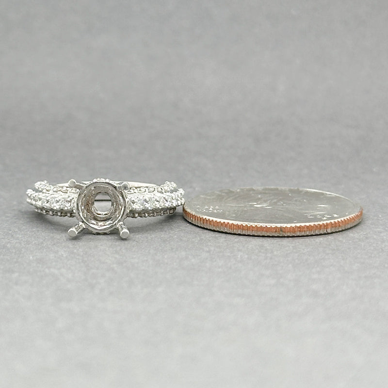 Estate 14K W Gold 0.90ctw I/SI2-I1 Diamond Mounting