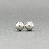 Estate 14K W Gold 5mm Ball Earrings