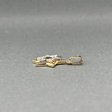 Estate 14K TT Gold 0.06ctw J/I3 Diamond Star of David Pendant