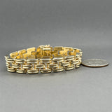 Estate 14K Y Gold Stampado Bracelet