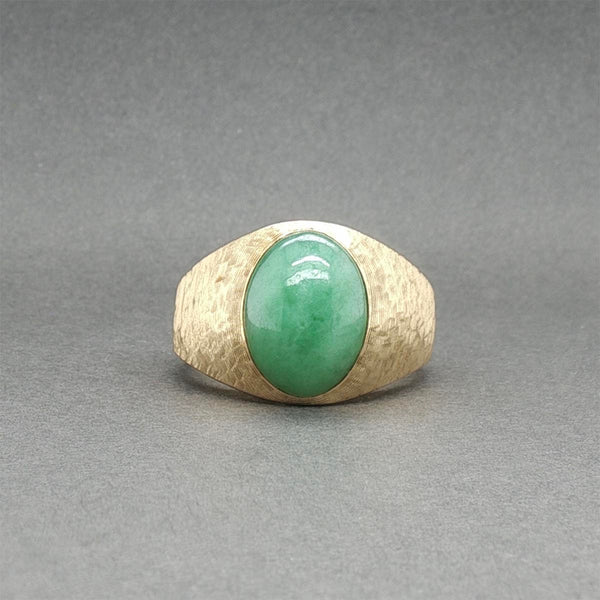 Estate 14K Y Gold 4.55ct Jadeite Ring