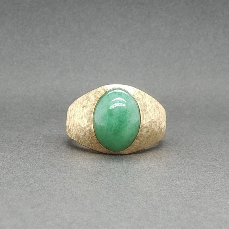 Estate 14K Y Gold 4.55ct Jadeite Ring