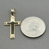 Estate 14K Y Gold 34mm Cross Pendant