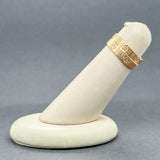 Estate 18K Y Gold Textured Cigar Ring