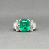 Estate Fred Leighton 18K W Gold 3.60ct Emerald & 1.85ctw Diamond Ring GIA