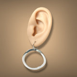 Estate Ippolita SS Wavy Circle Drop Earrings