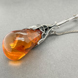 Estate SS Amber XL Stick Pin