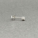 Estate 14K W Gold 0.05ct I/I1 Diamond Single Stud Earring