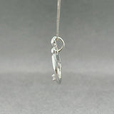 Estate 14K W Gold 0.06ct J/SI2 Diamond Mother & Child Pendant