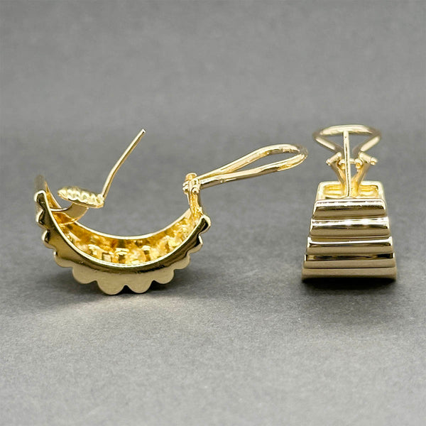 Estate Tiffany & Co. 18K Y Gold Vintage Ribbed Earrings