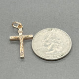 Estate 14K Y Gold 30.5mm Crucifix Pendant