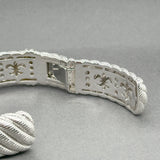 Estate Judith Ripka SS CZ Cuff Bracelet