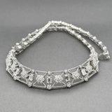 Estate 14K W Gold 5.53ctw Diamond Floral Link Necklace