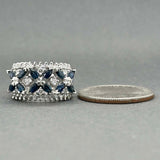 Estate 14K W Gold 1.08ctw Sapphire & 0.43ctw Diamond Ring