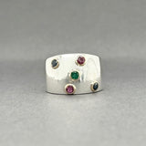 Estate SS 14 Ruby, Sapphire, & Emerald Ring