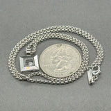 Estate Chopard 18K W Gold Happy Diamond Square Pendant