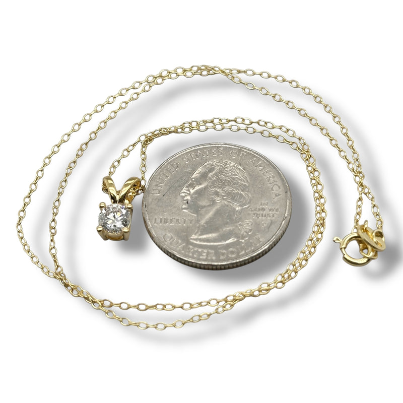 YGP Sterling 0.50ct  F-G/VS2 Lab Created Solitaire Diamond Pendant