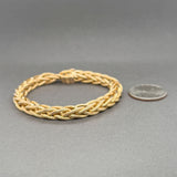 Estate 18K Y Gold 6.7mm Wheat Bracelet