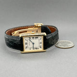 Estate Cartier 18K Y Gold Tank Women’s Quartz Watch Ref#11402