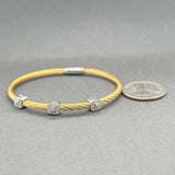 Estate Charriol STST 18 0.11ctw Diamond Bangle