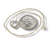 14K Y Gold 0.50ctw F/VS2 Lab Created Diamond Heart Pendant