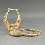 Estate 14K Y Gold Pierced 31mm Hoop Earrings