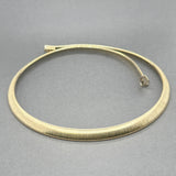 Estate 14K Y Gold 6.3mm 16” Brushed Omega Chain