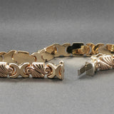 Estate 14K Y Gold Stampado Bracelet