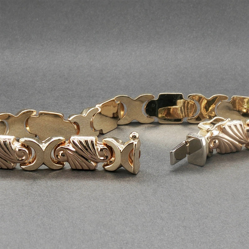 Estate 14K Y Gold Stampado Bracelet