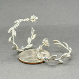 Estate Tiffany & Co. Picasso SS Olive Leaf Hoop Earrings