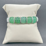 Estate Judith Ripka SS 26.60ctw Chalcedony Cuff Bracelet