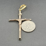 Estate 14K Y Gold 82.80mm Crucifix Pendant