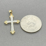 Estate 14K Y Gold 0.08ctw G-H/SI1-2 Diamond Cross Pendant