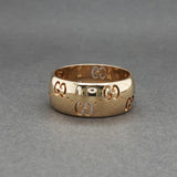 Estate Gucci 18K Y Gold Icon GG Wide Ring