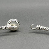 Estate David Yurman SS Chatelaine Pearl Bangle Bracelet