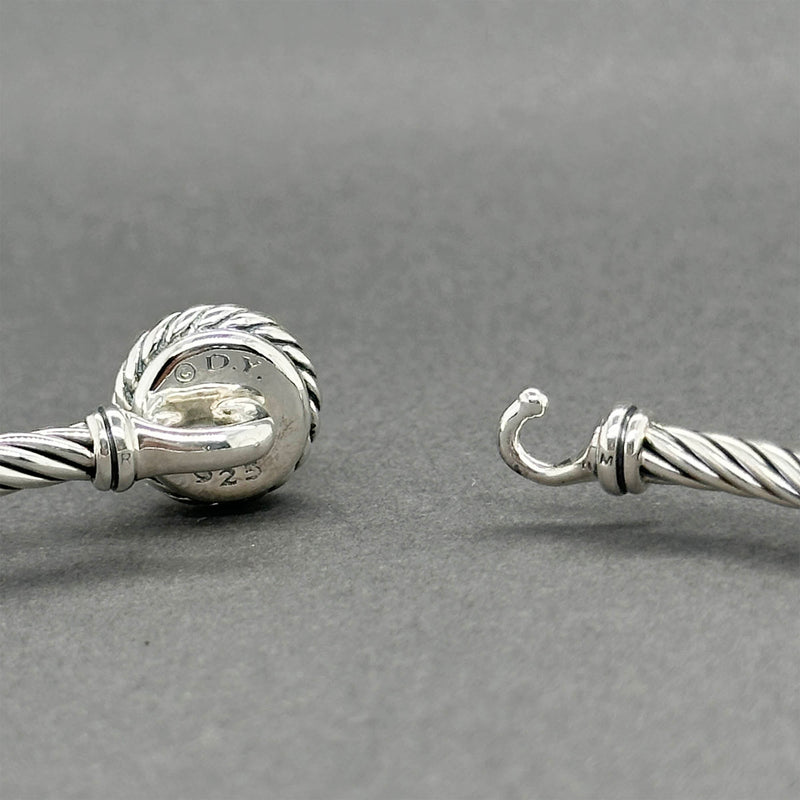 Estate David Yurman SS Chatelaine Pearl Bangle Bracelet