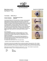 Estate 14K W Gold 0.44ct Sapphire & 0.51ctw Diamond Cluster Ring