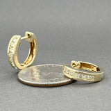 Estate 14K Y Gold 0.40ctw K-L/SI2-I1 Diamond Huggie Earrings